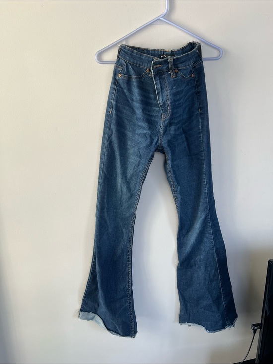 Denim - Women’s Dark Blue Flare Jeans